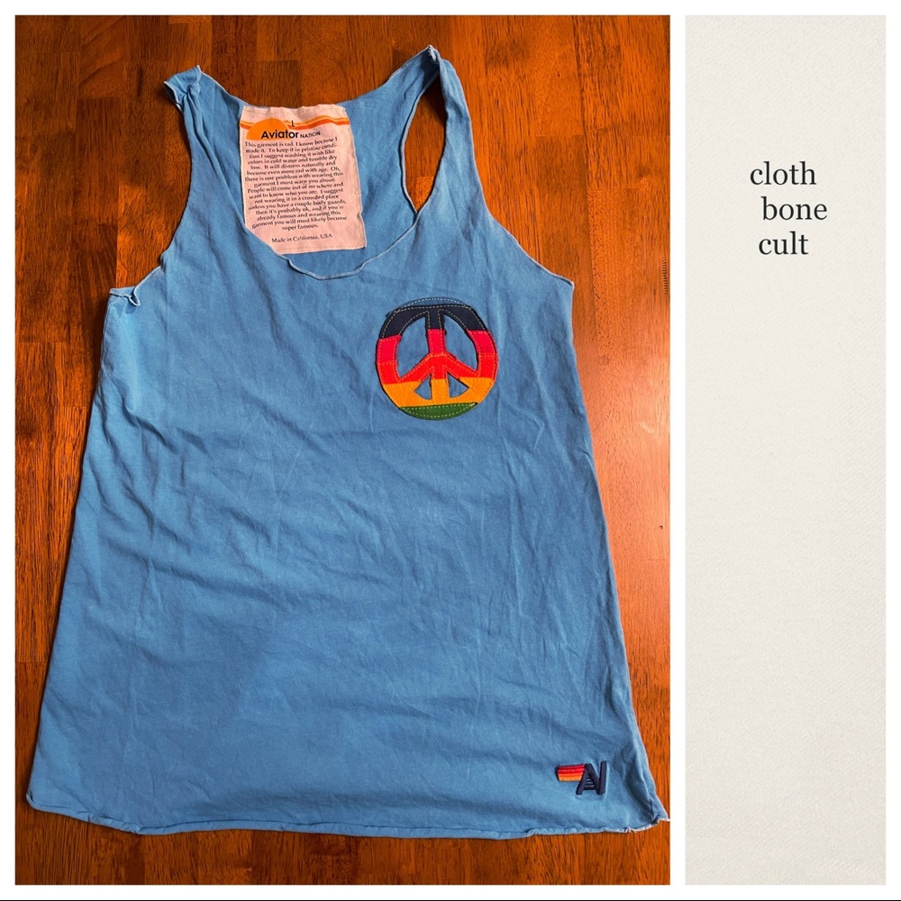 ✨NWT✨ Aviator Nation🌈 RARE Peace Sign TANK TOP